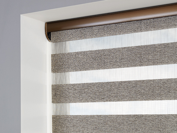 double layer of fabric blinds by Barlow Blinds