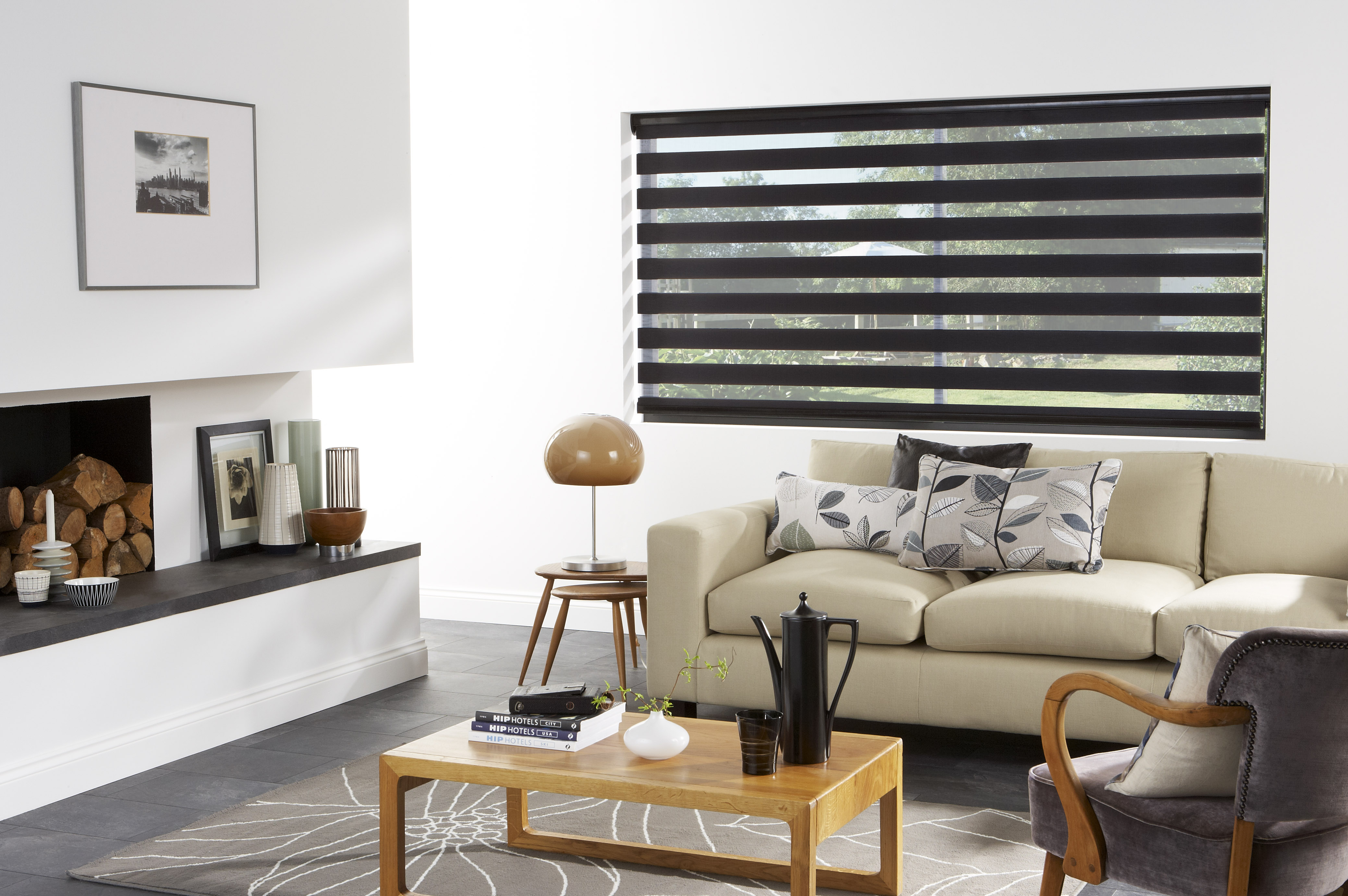 day and night blind with the voile panels