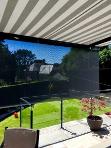 mesh material awning