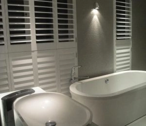 bathroom window shutters