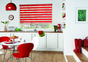 Vision blinds in red