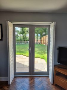 window shutters for french doors open position