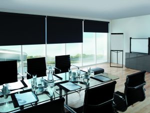 office roller blinds in the boardroom