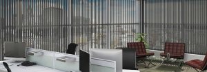 vertical office blinds in charcoal grey